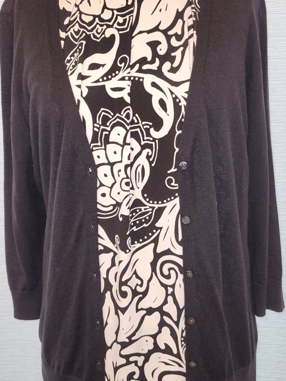 Old Navy Black Cardigan with 3/4length Sleeves